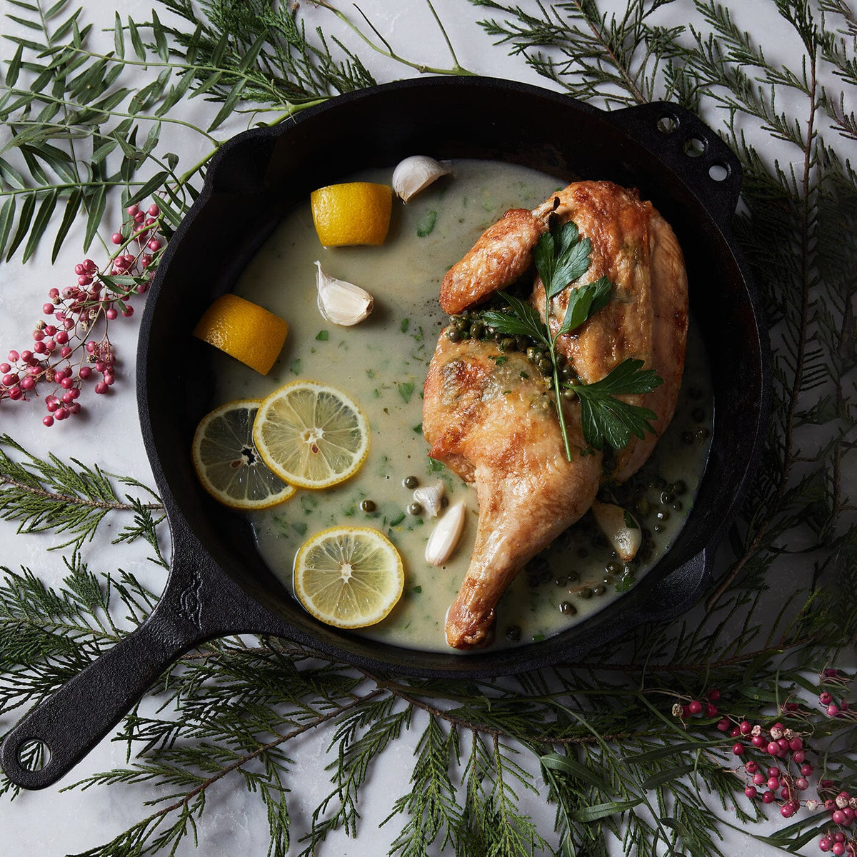 Half Chicken in pan
