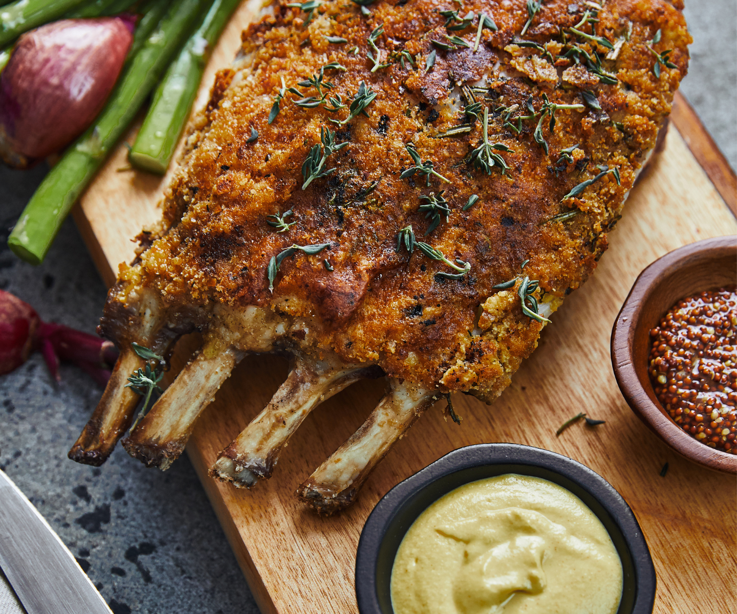 Rack of Lamb with mustard