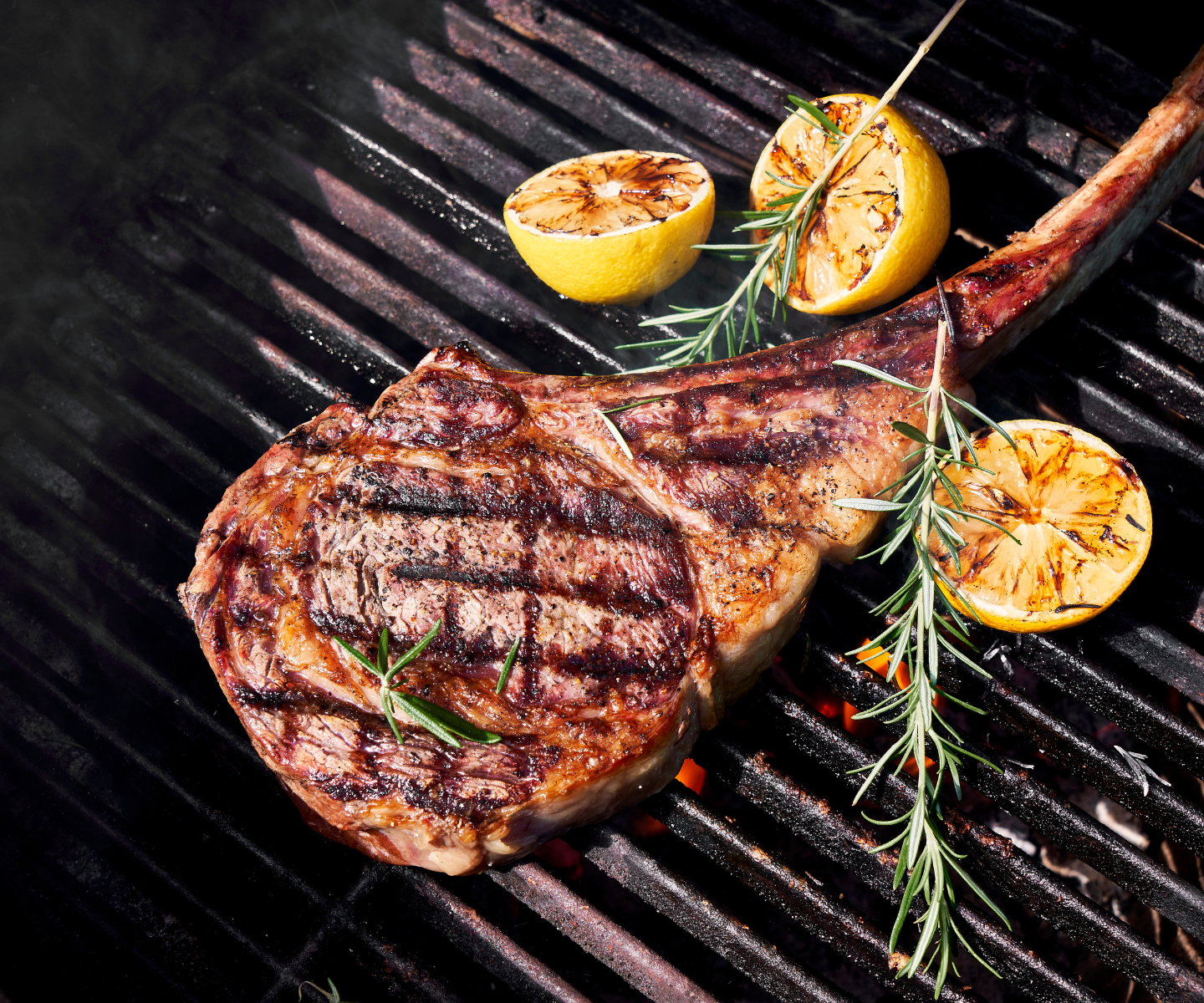 Tomahawk Ribeye on grill