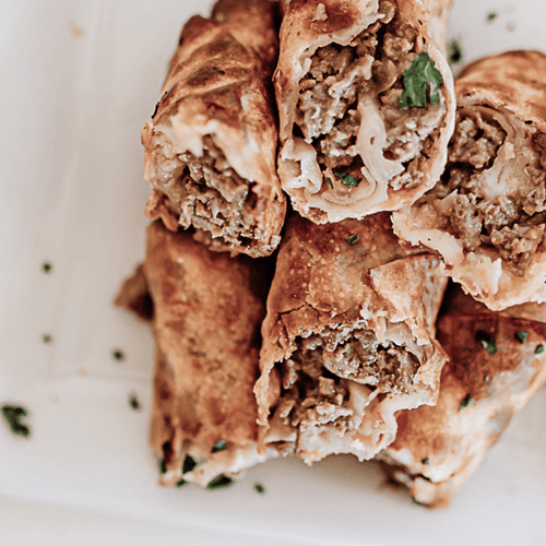 Air Fryer Cheeseburger Egg Rolls