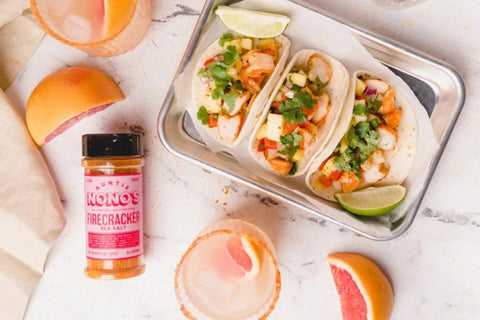 Shrimp Tacos & Margaritas with Auntie Nono's Firecrackers Sea Salt