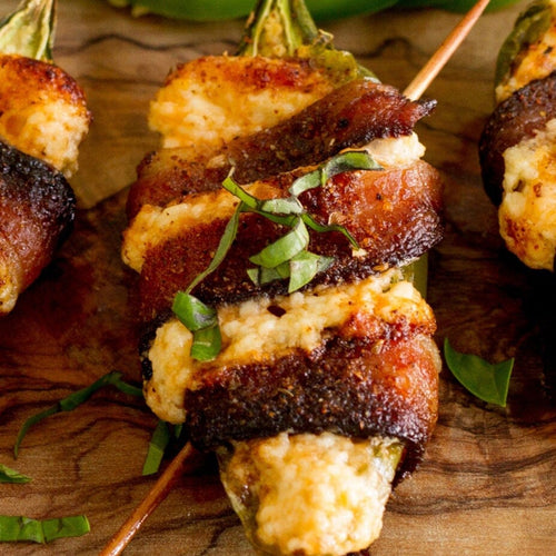 Bacon-Wrapped, Taco-Stuffed Jalapeño Poppers