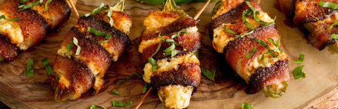 Bacon-Wrapped, Taco-Stuffed Jalapeño Poppers