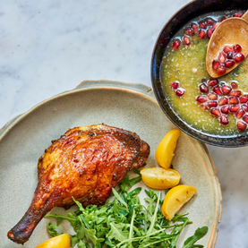 Duck Leg with Pomegranates 