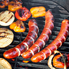 Pork Sausage on Grill