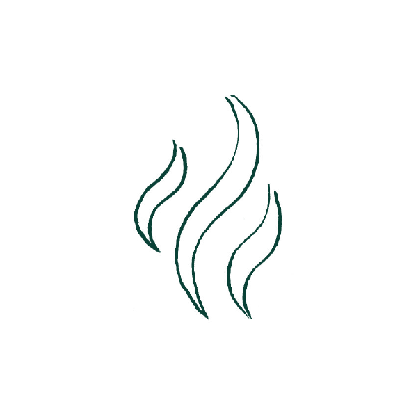 Simple line drawing of three wavy lines on a white background