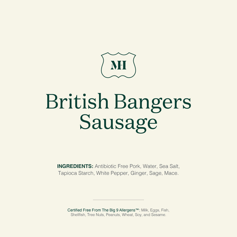 British Bangers Ingredients 
