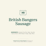 British Bangers Ingredients 