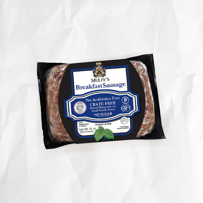 Breakfast Sausage on a white background