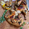Half chicken cooked