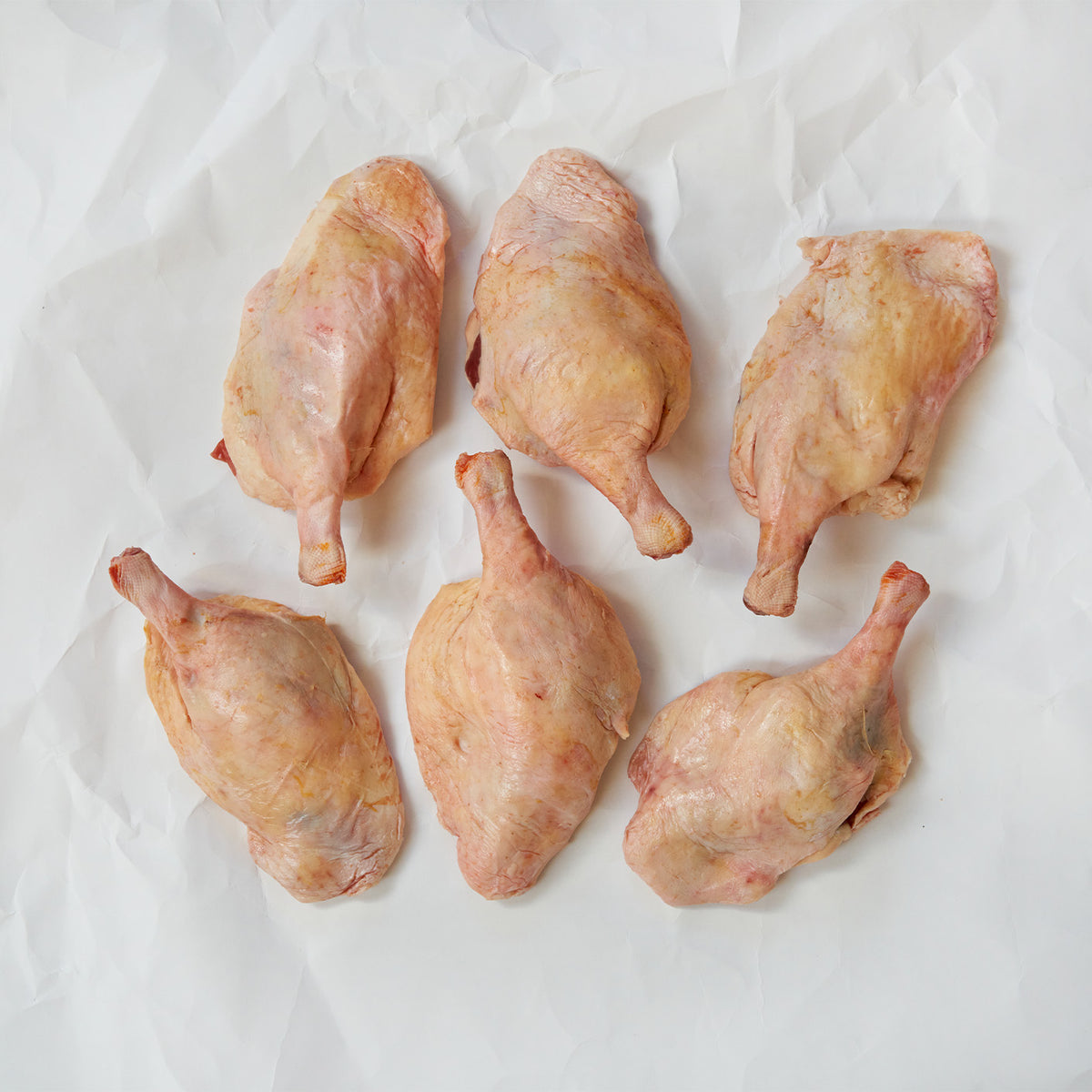 Moulard deck leg quarters on parchment paper 