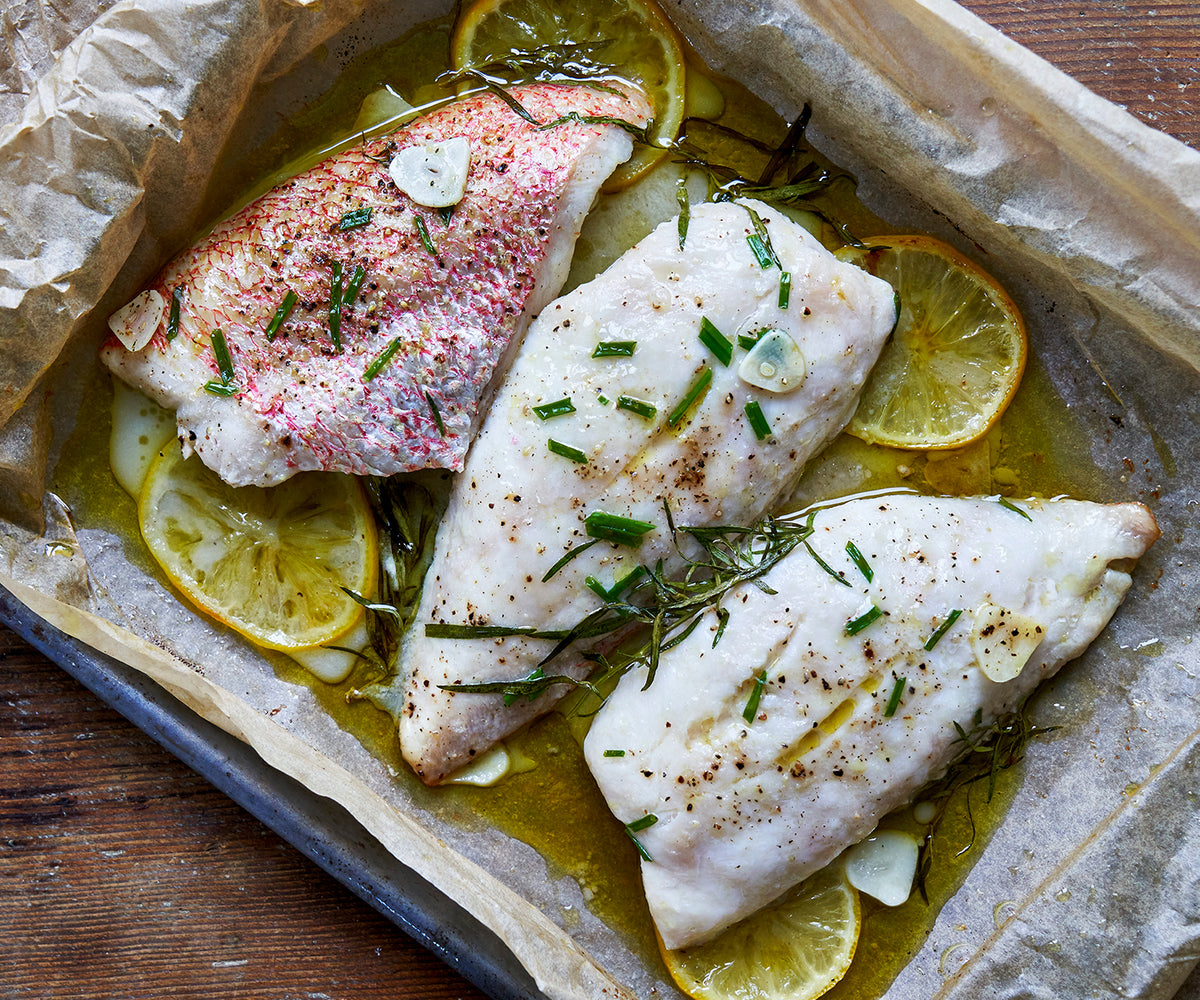 Grilled Scarlet Snapper with Lemon-Herb Butter